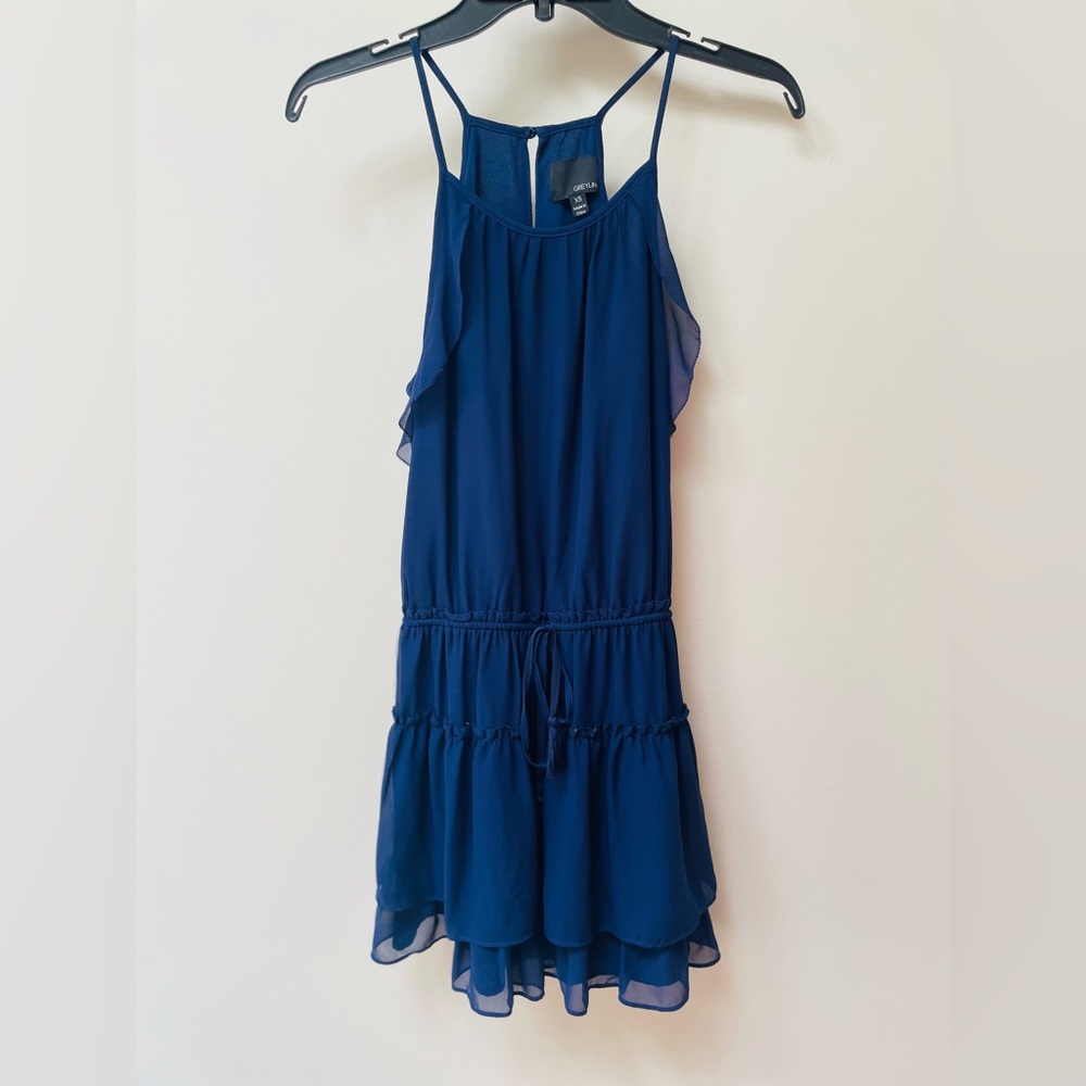 Greylin Navy Sleeveless Dress